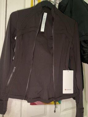 lululemon athletica Black Fitted Zip-Up Bomber Jacket